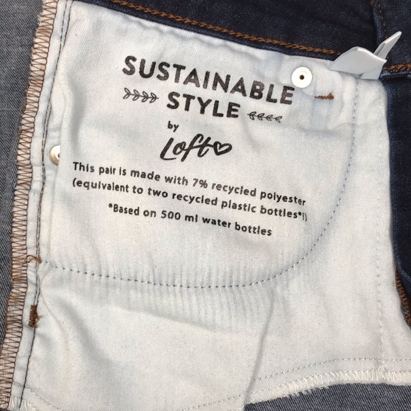 Loft High-Rise Modern Snap Cuff Ankle Jeans - 28/6 - Picture 13 of 17